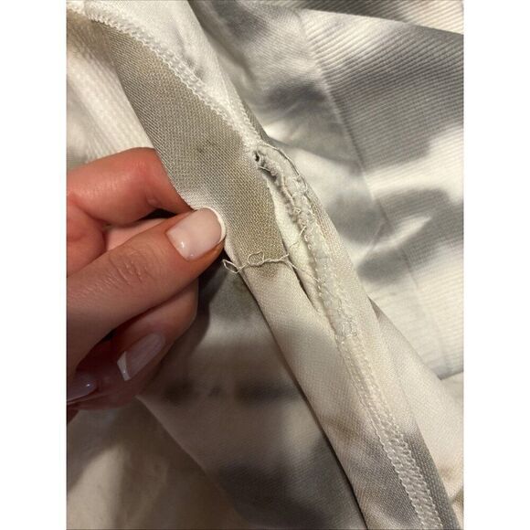 Womens White Gray Tie Dye Butt Lift Scrunch High Rise Athletic Leggings Small - Picture 5 of 5